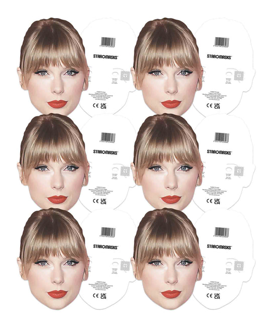 CMP003 Taylor Singer Six Pack Cardboard Face Masks With Tabs and Elastic