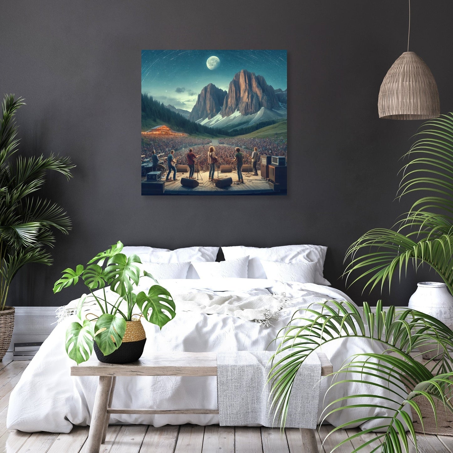 Mountain Rock Concert Canvas