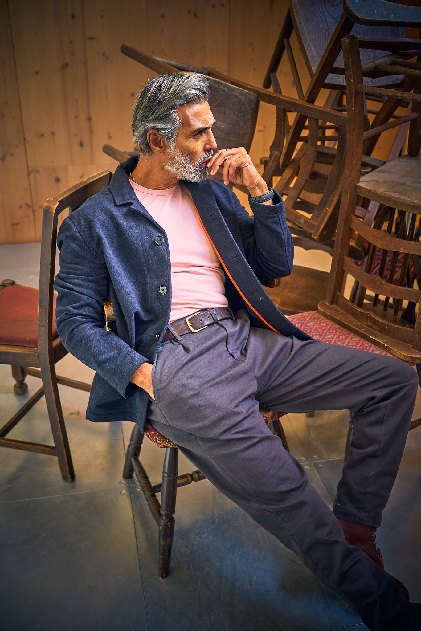 Crispin Superflex Chino - Grey