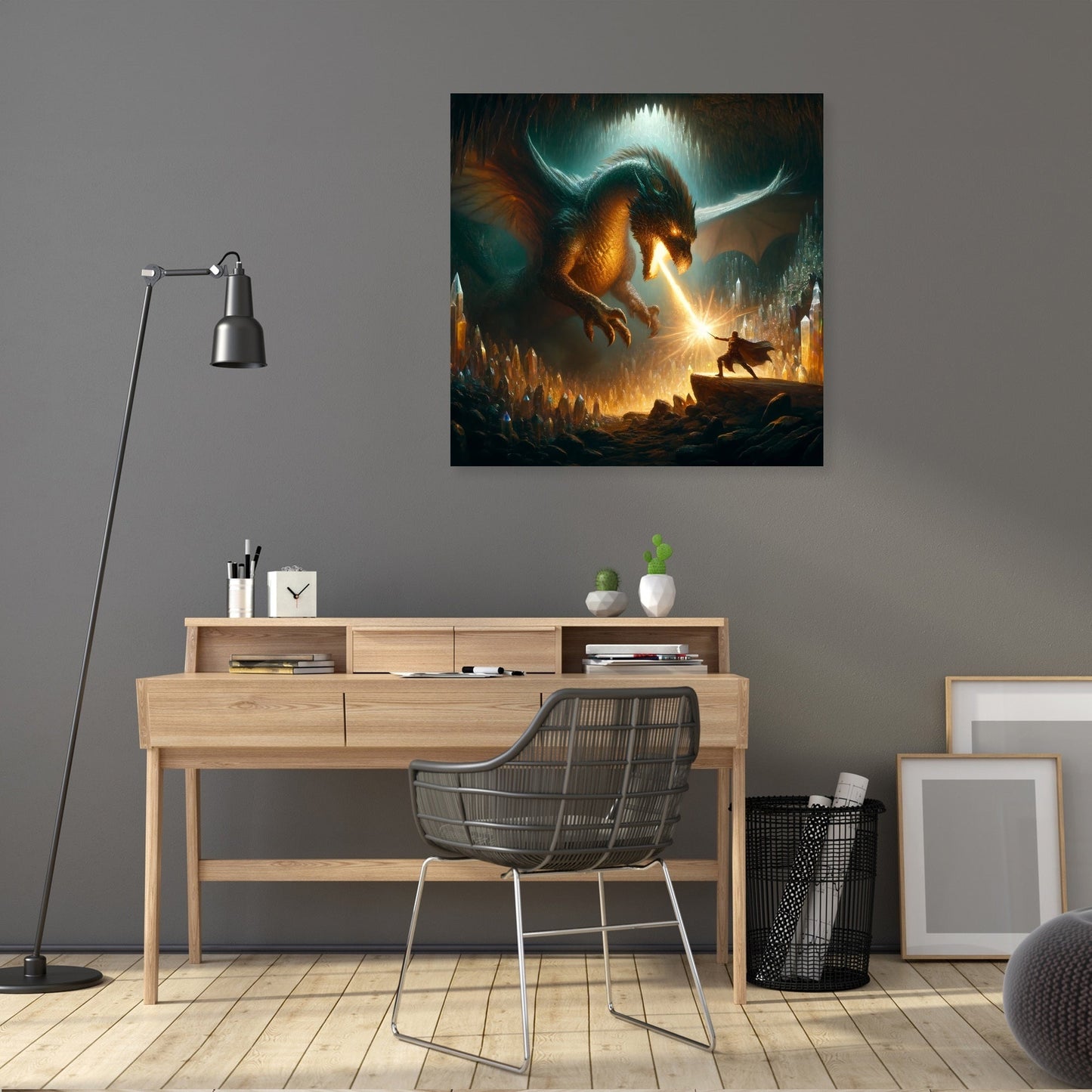 Hero at the Dragon's Lair Canvas
