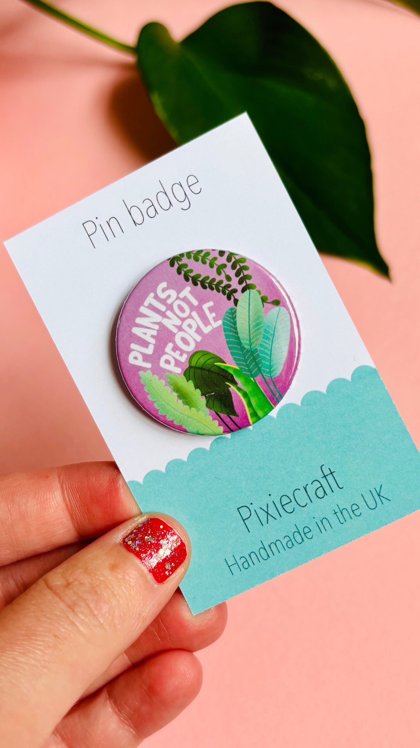 Plants Not People Funny Badge or Magnet