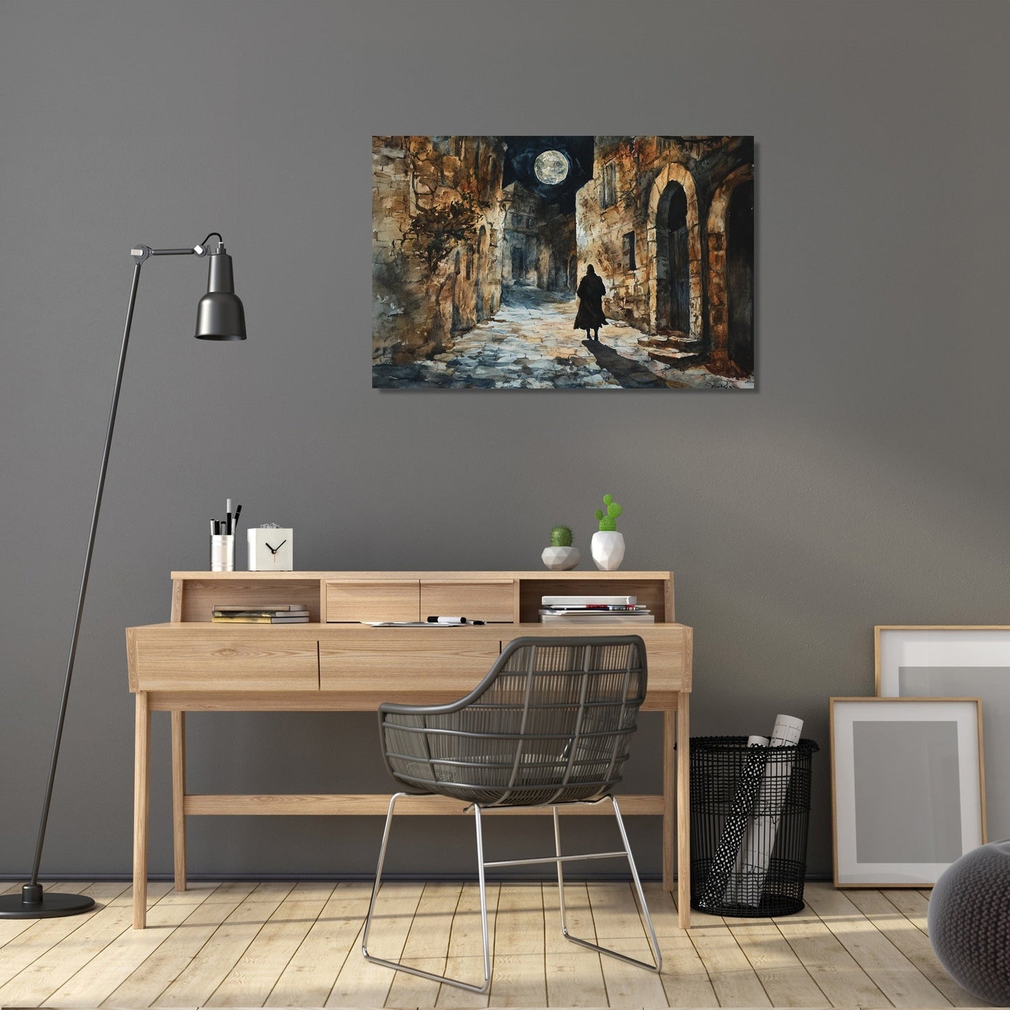 Moonlit Assassin Chase Canvas