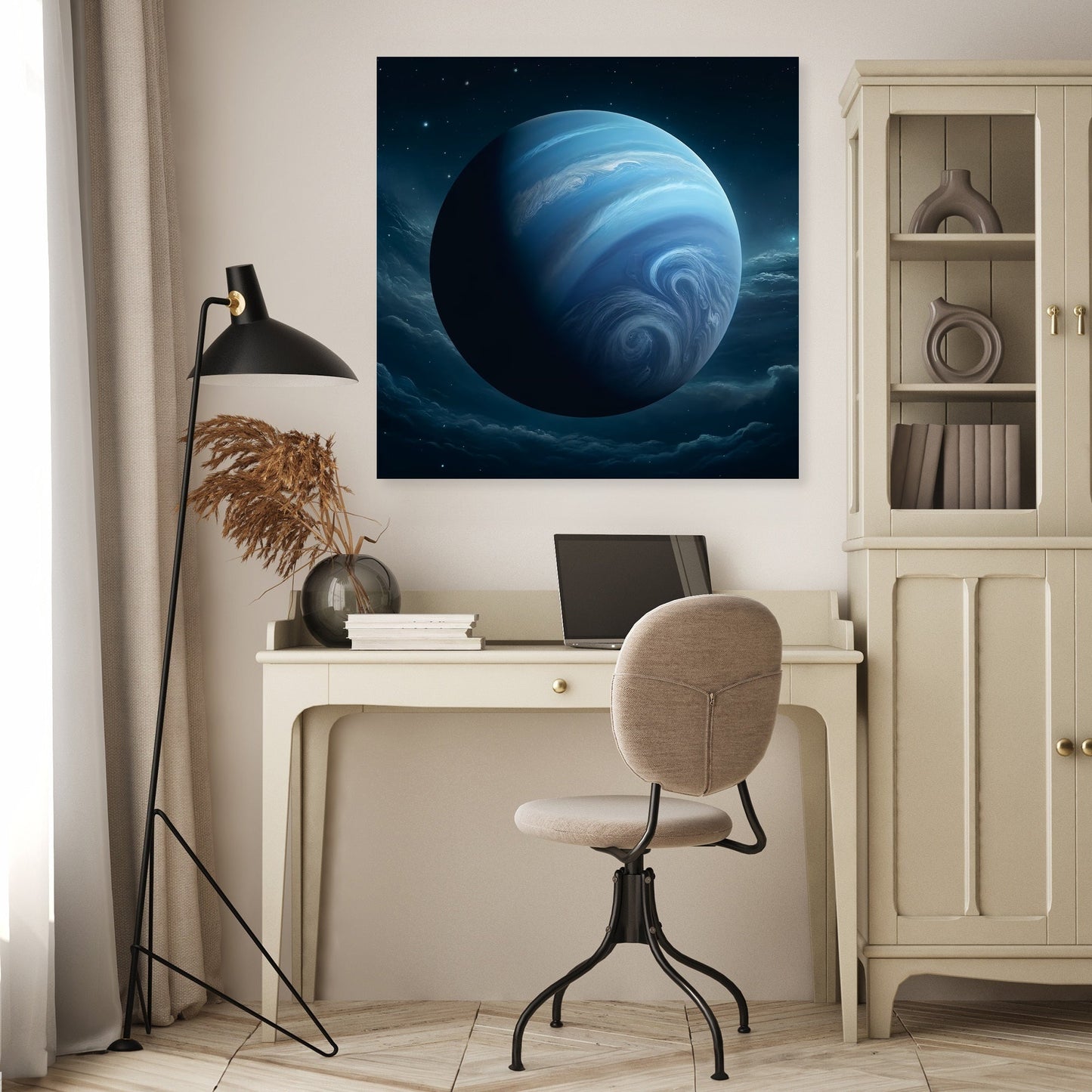 Neptune's Cosmic Majesty Canvas