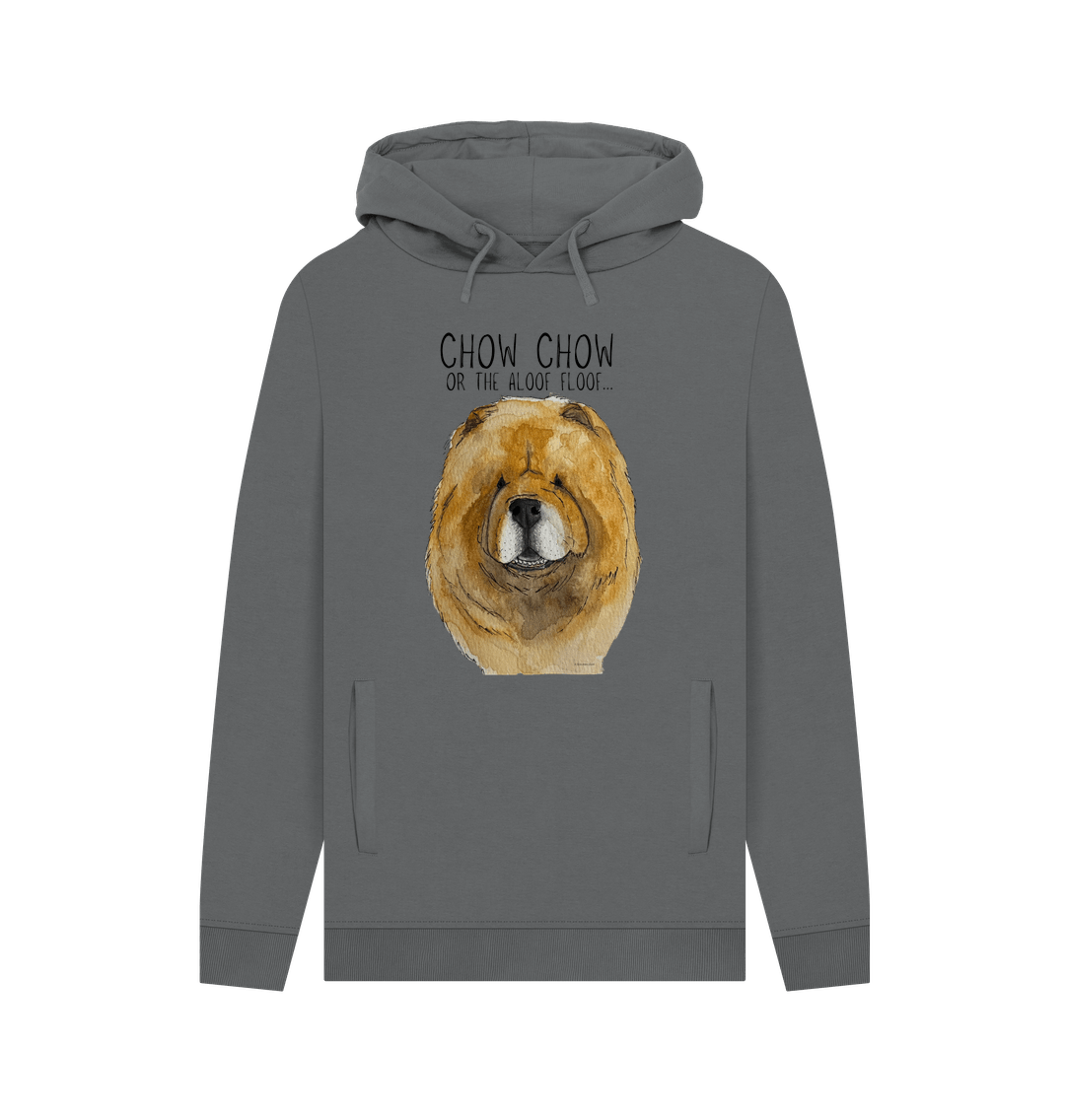 Stay Snuggly with the Aloof Floof – Red Chow Chow Men's Hoodie!