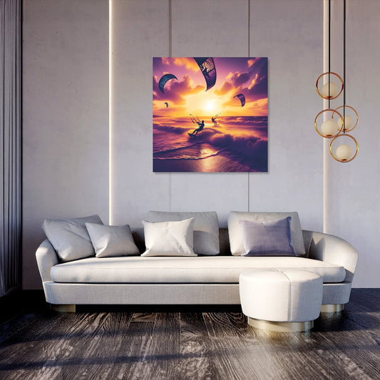 Summer Dusk Kitesurf Canvas