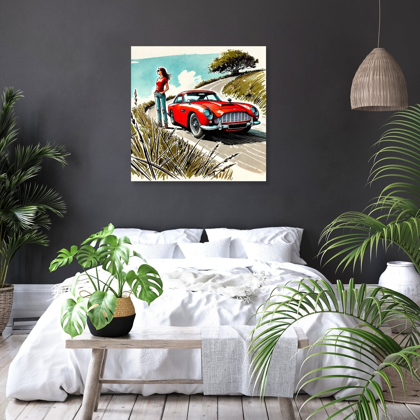 Crimson Drive Canvas