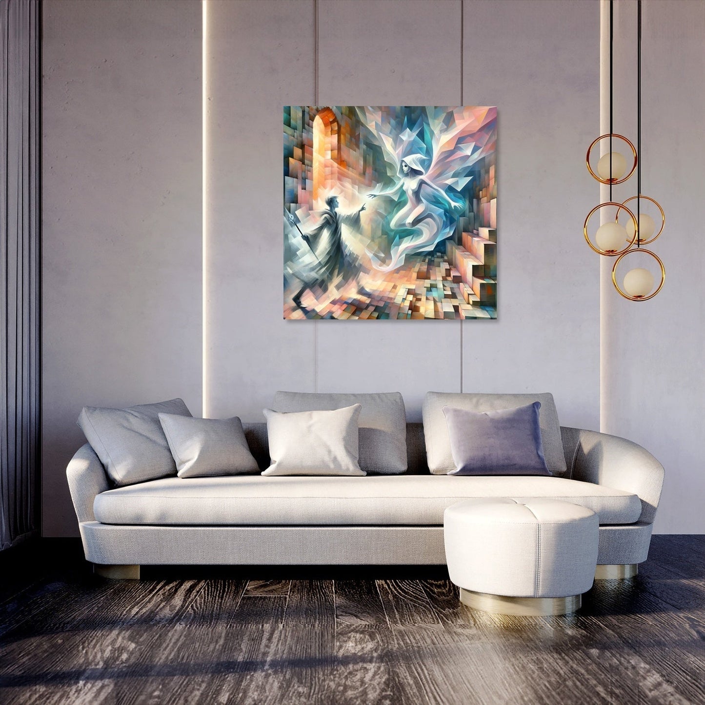Ethereal Ruins Confrontation Canvas