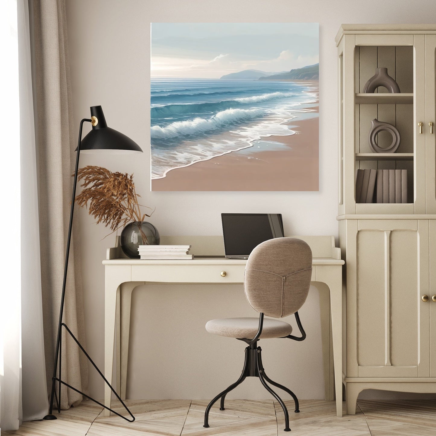 Serene Coastal Escape Canvas