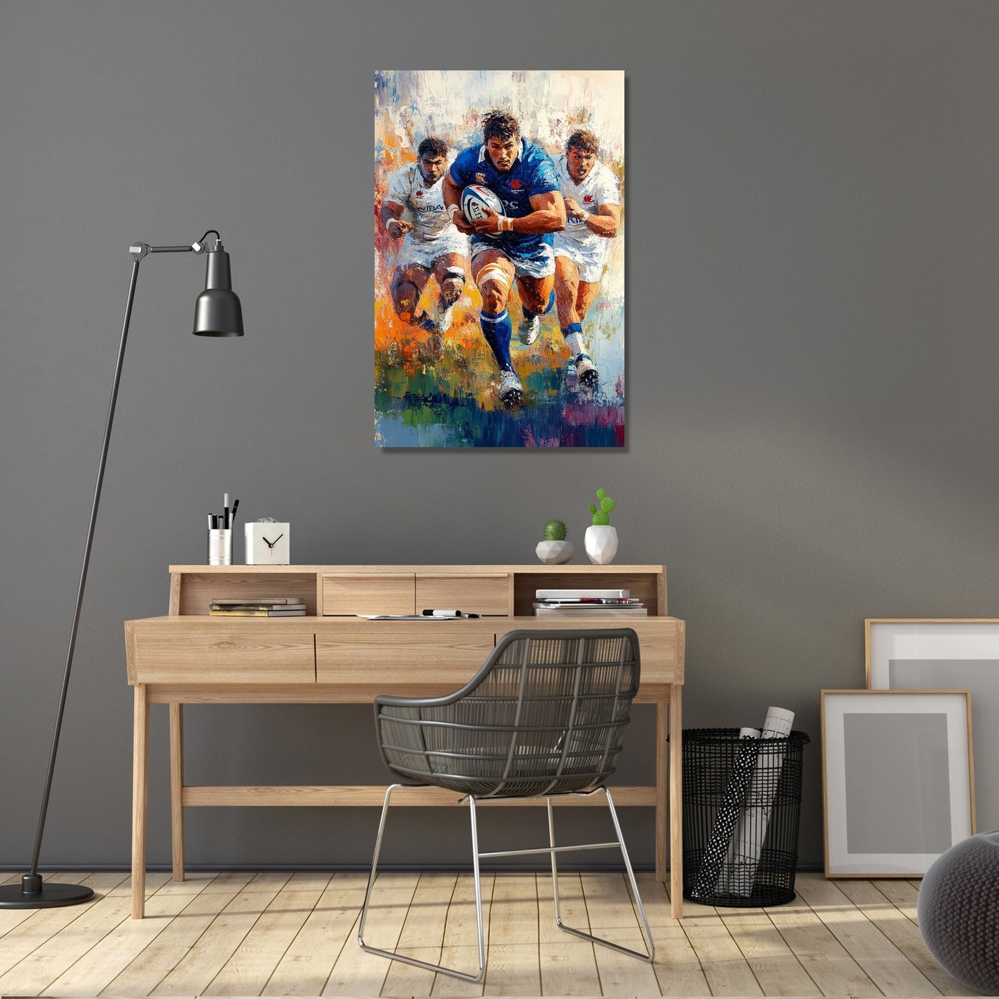 Rugby Charge Canvas