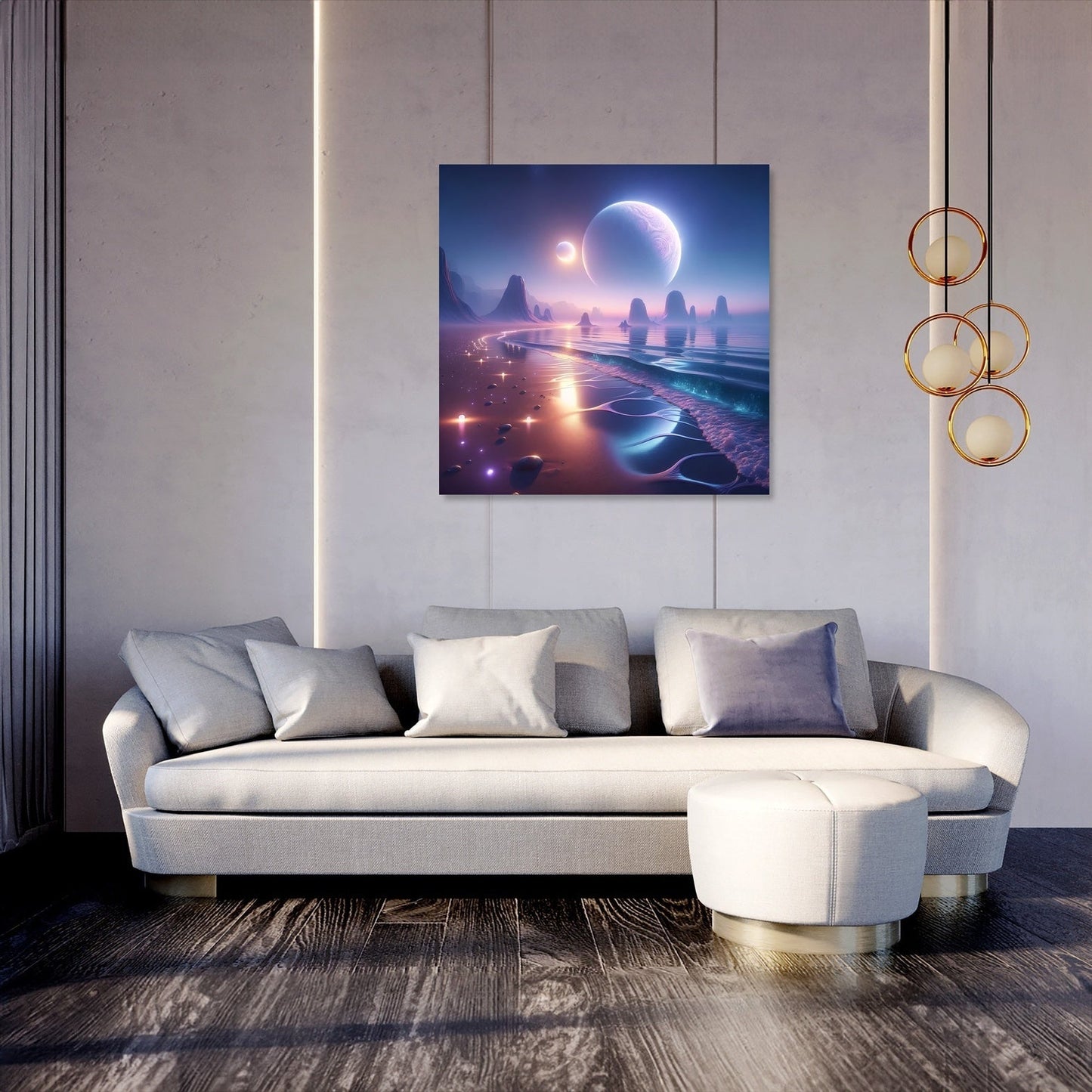 Twin Moon Beach Canvas