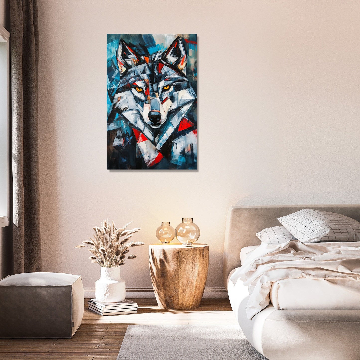 Geometric Wolf Canvas