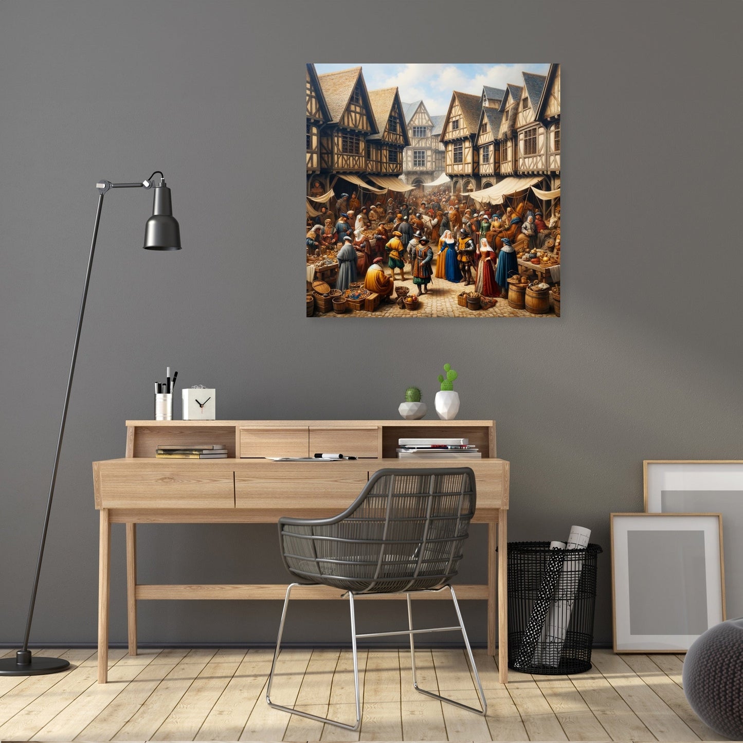 Medieval Market Day Canvas