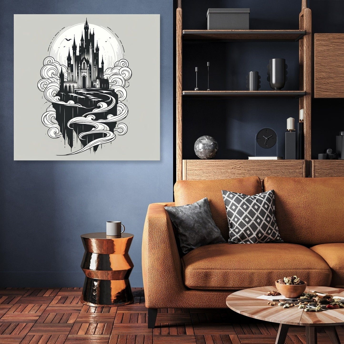 Misty Gothic Castle Canvas