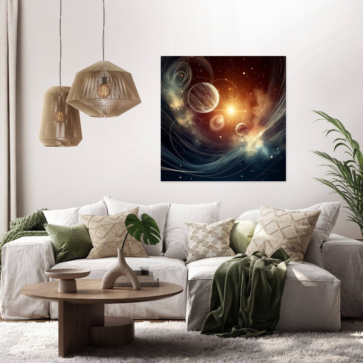 Nebula Lines Canvas
