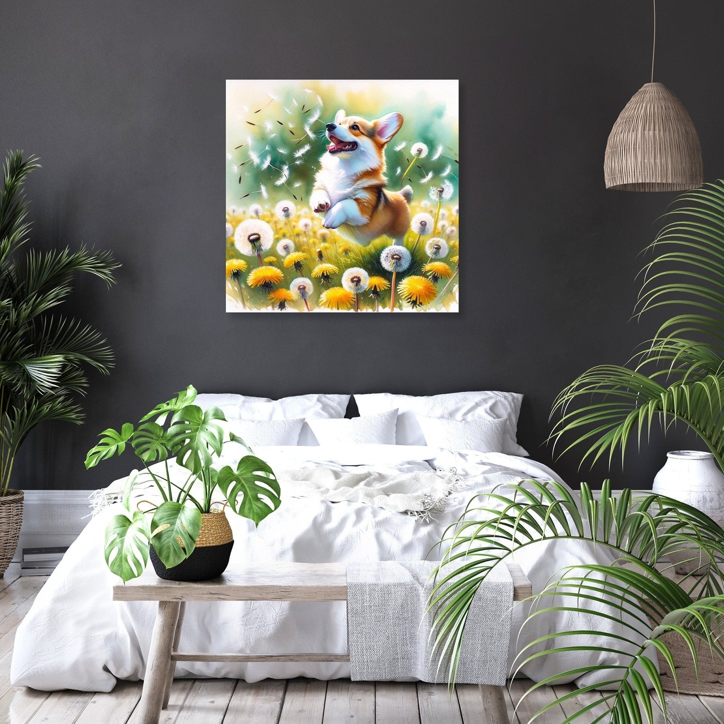 Corgi Whimsy Canvas