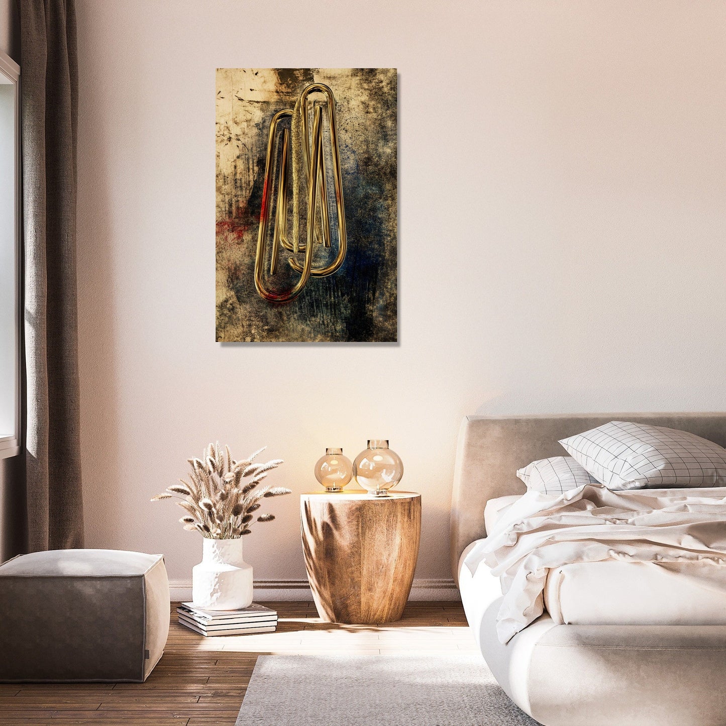 Golden Paperclip Canvas