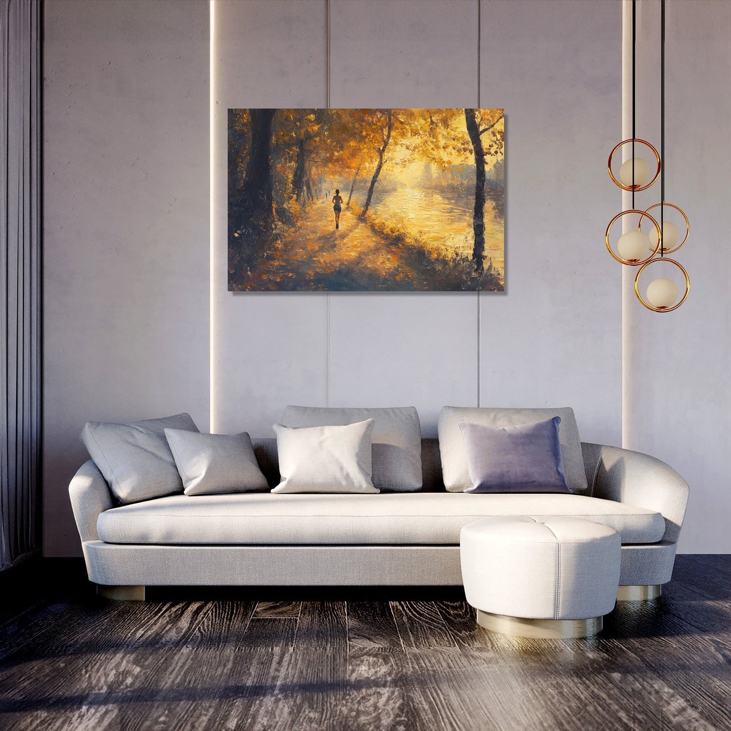 Success Runner's Sunrise Canvas