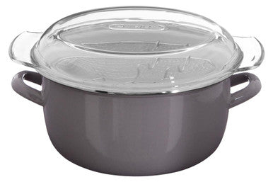 Telo Cool Grey Enamel On Steel Deep Fryer