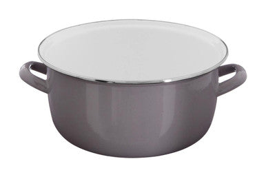 Telo Cool Grey Enamel On Steel Deep Fryer