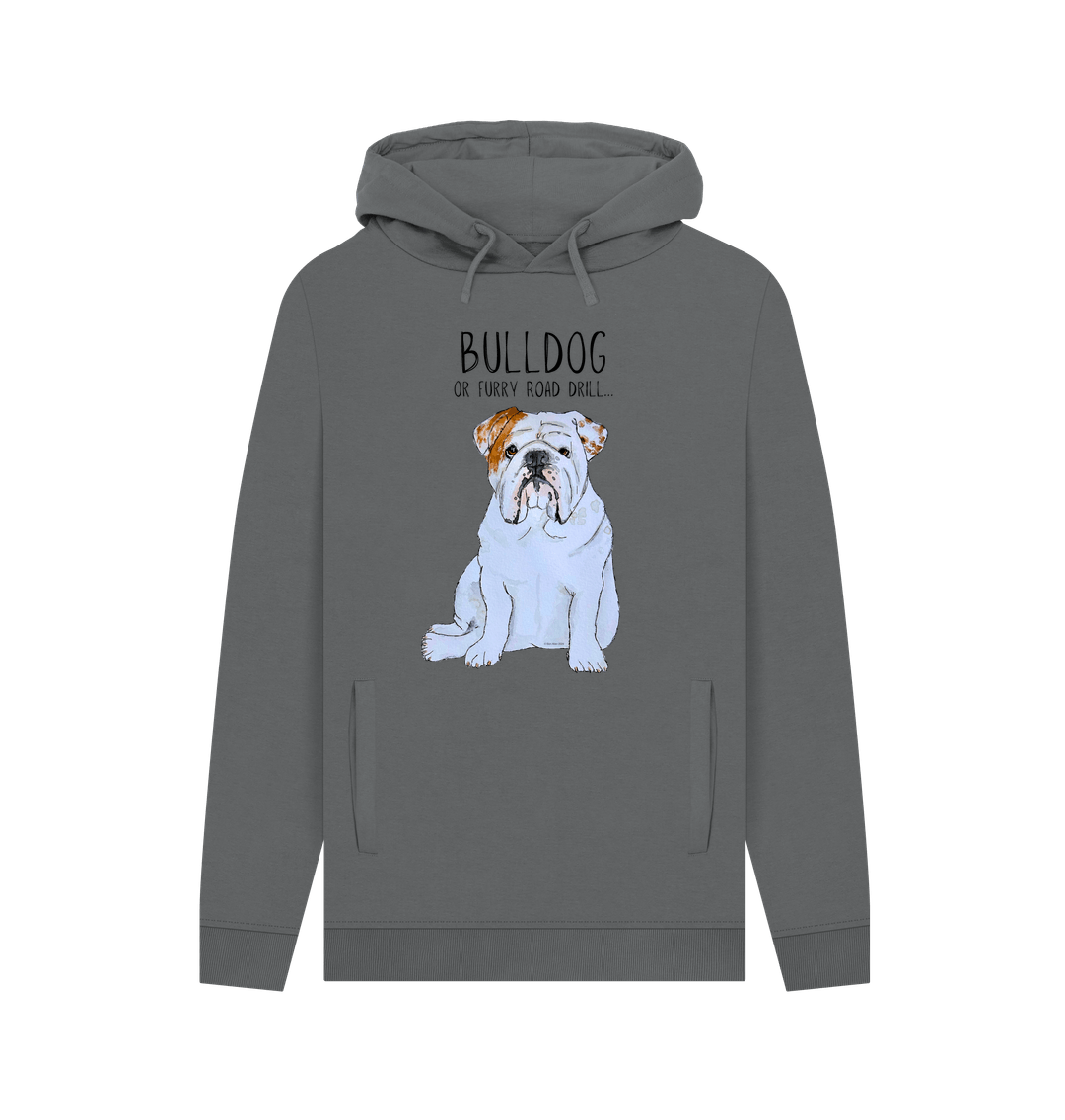 Bulldog Power: Furry Road Drill Men’s Hoodie for Ultimate Cool!