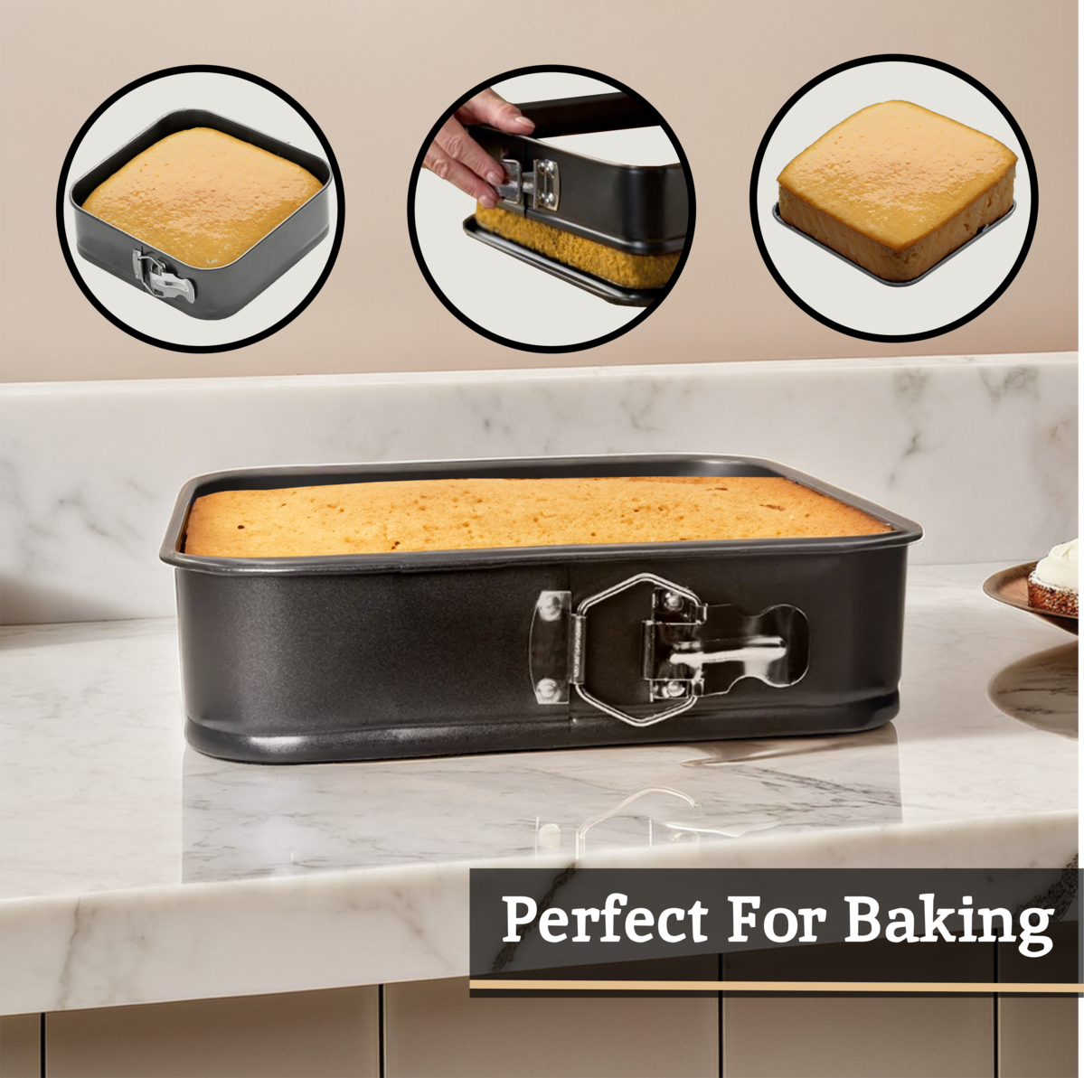 Set Of Three Spring Form Cake Tin