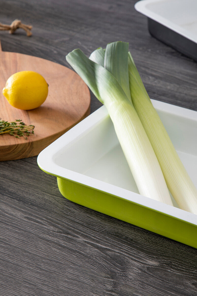 Lime Green Rectangle Roasting Dish | Ecocook
