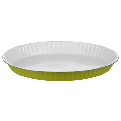 Lime Green and White Flan Dish | Ecocook