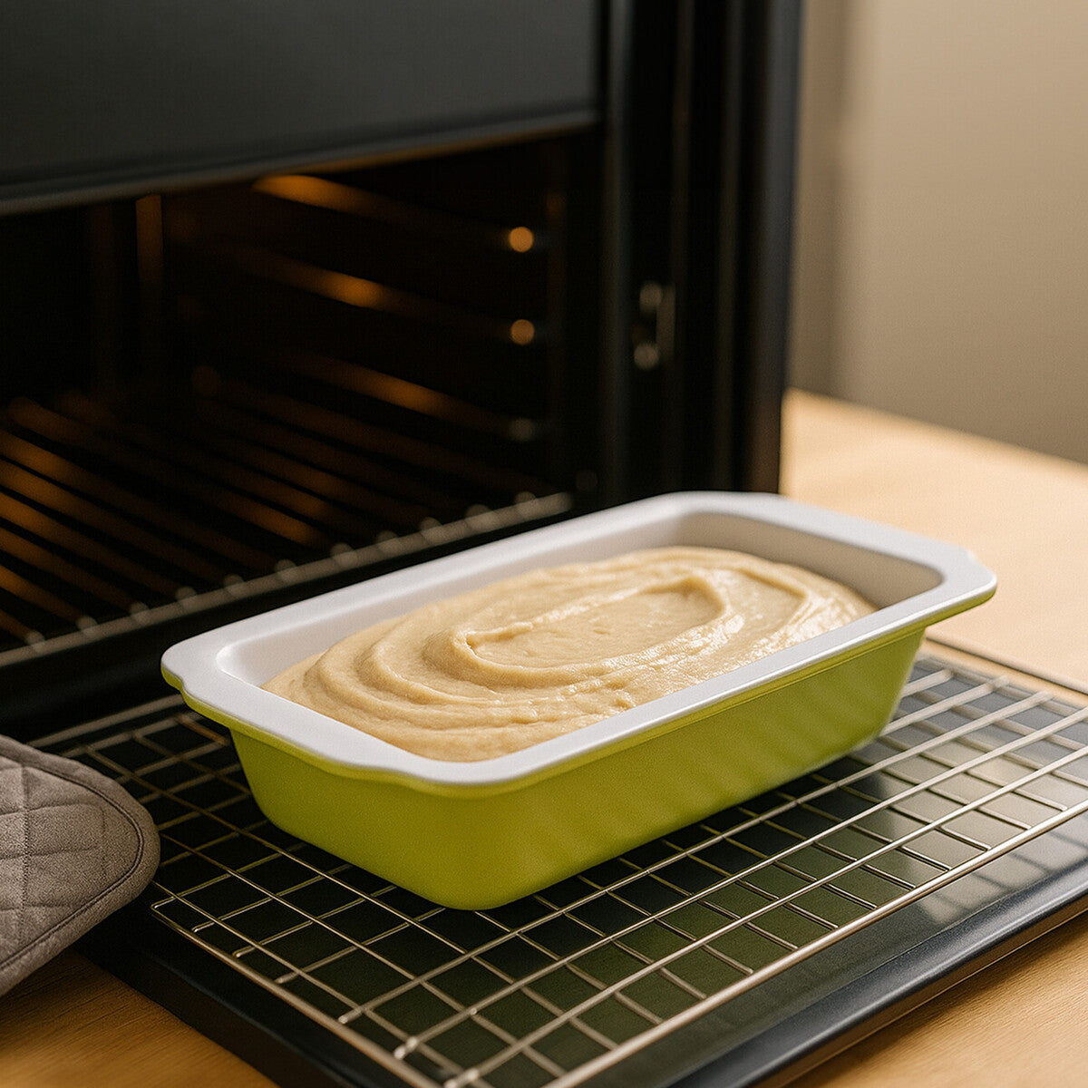 Lime Green Loaf Tin | Ecocook
