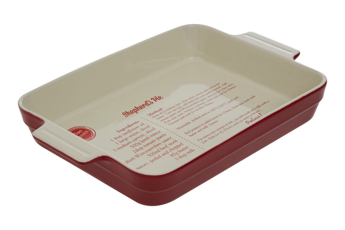 Red Stoneware Rectangular Baking Dish | From Scratch