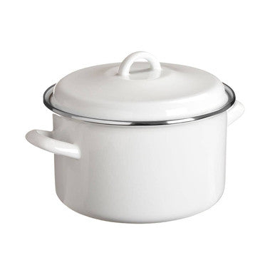 Porter 4700Ml White Enamel Casserole Dish