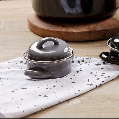 Porter Grey Enamel 10cm Mini Casserole Dish