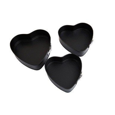 From Scratch Set Of Three Heart Shaped Springform Cake Tins