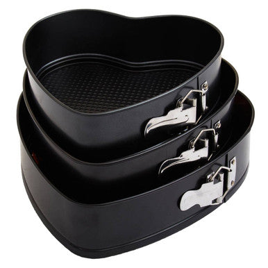 From Scratch Set Of Three Heart Shaped Springform Cake Tins