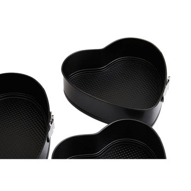 From Scratch Set Of Three Heart Shaped Springform Cake Tins