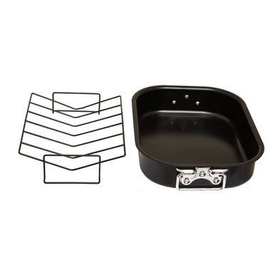 From Scratch Large Black Roasting Tin With Rack