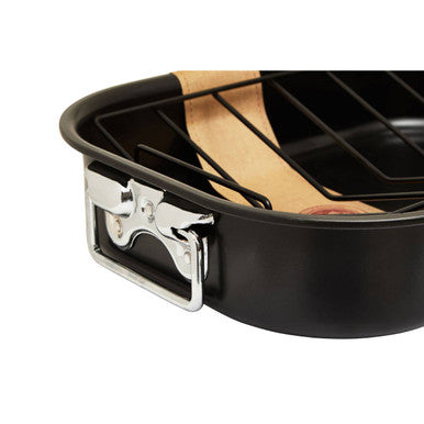 From Scratch Large Black Roasting Tin With Rack