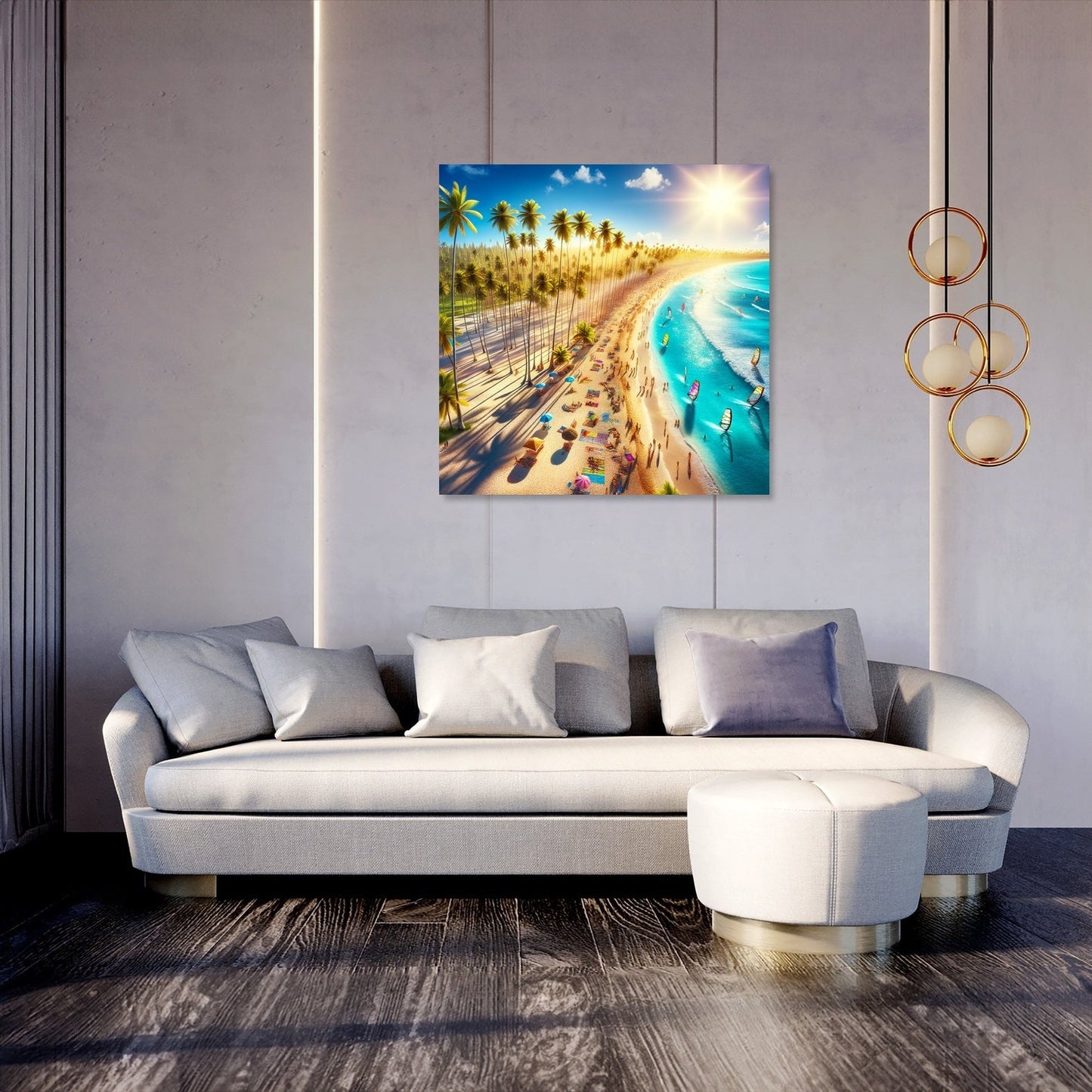 Summer Beach Panorama Canvas