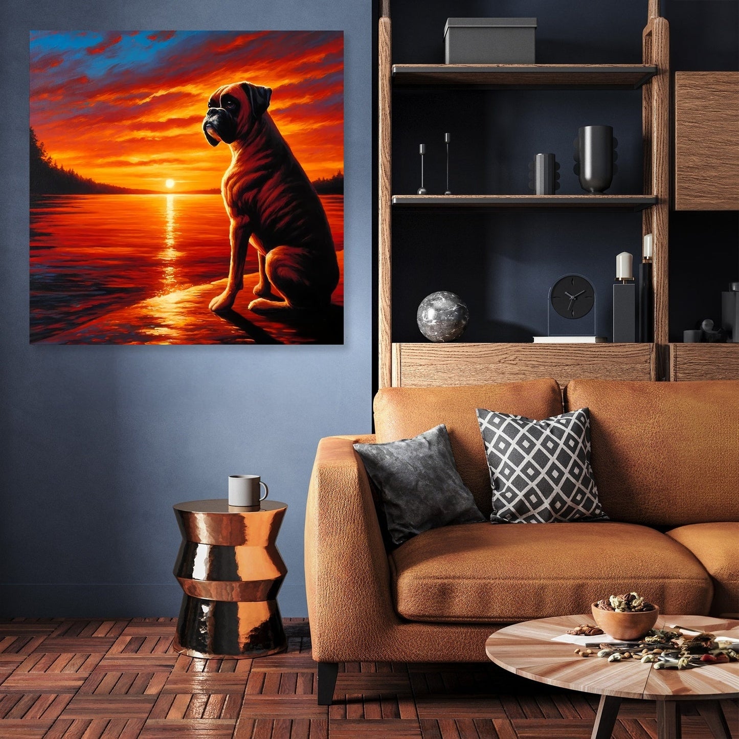 Sunset Serenity Boxer Reflections Canvas