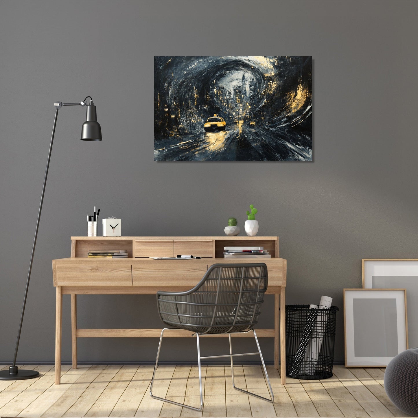 Midnight Taxi Reverie Canvas