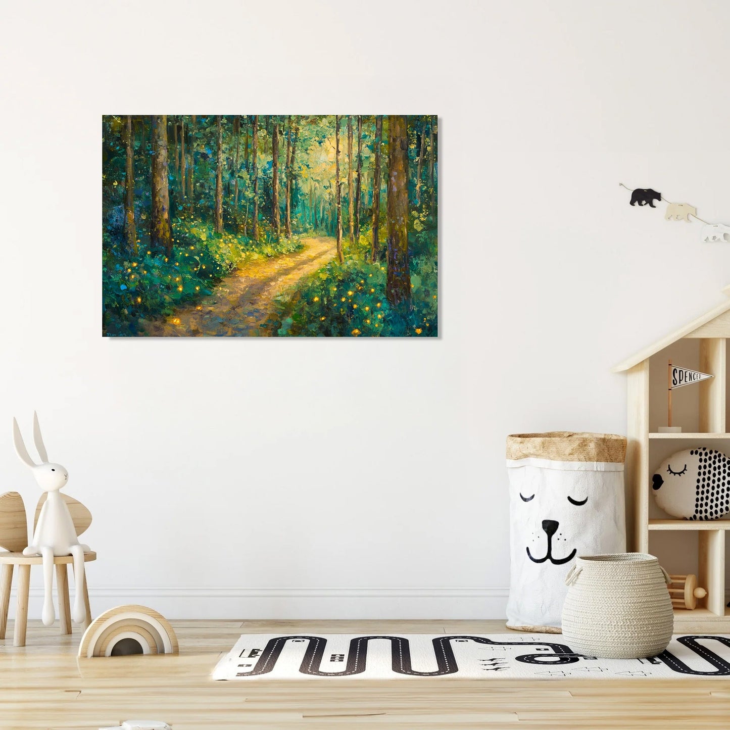 Enchanted Glow Forest Canvas