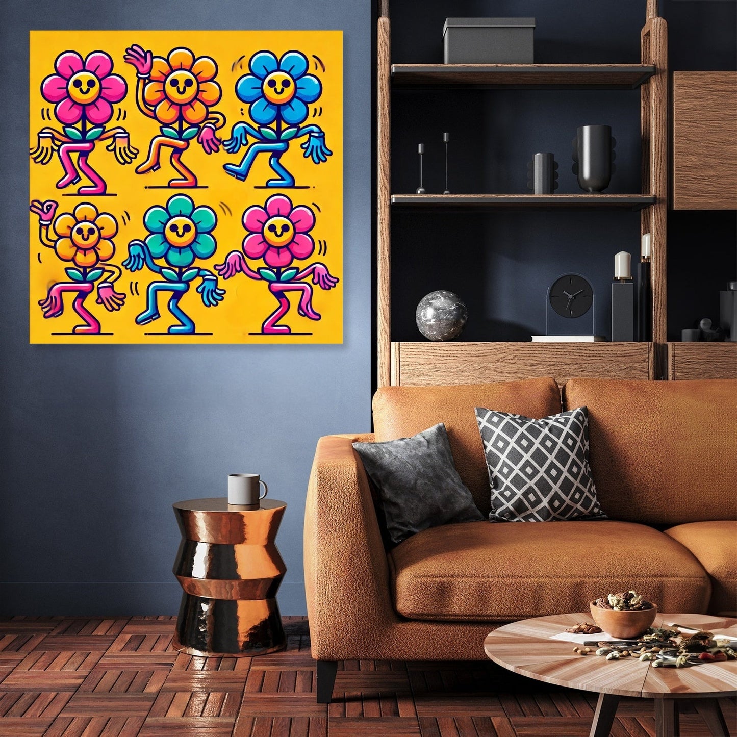 Playful Flowers Canvas
