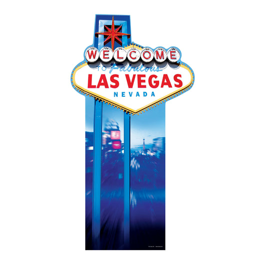 SC017 Vegas Sign Cardboard Cut Out Height 188cm