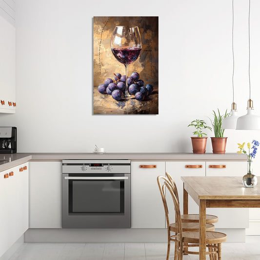 Grapes and Glass Canvas
