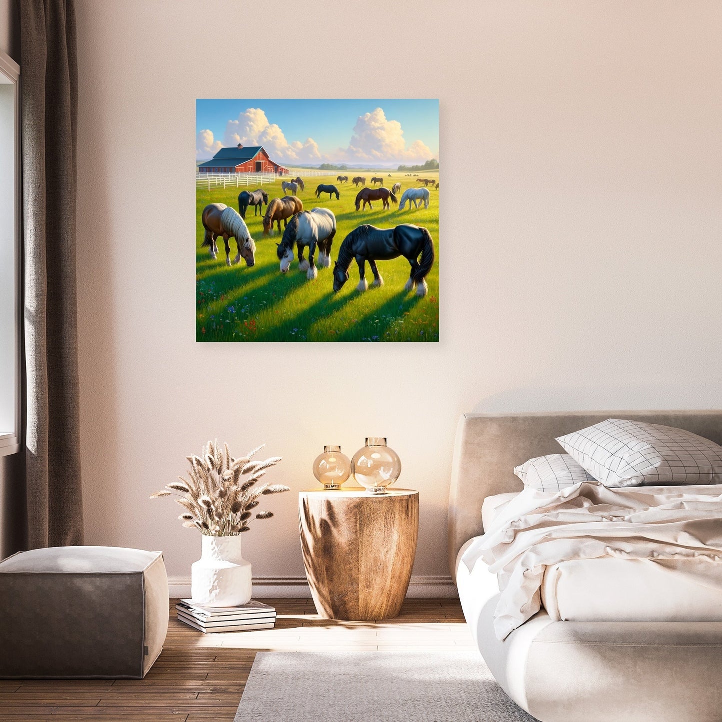 Pasture Horses Canvas