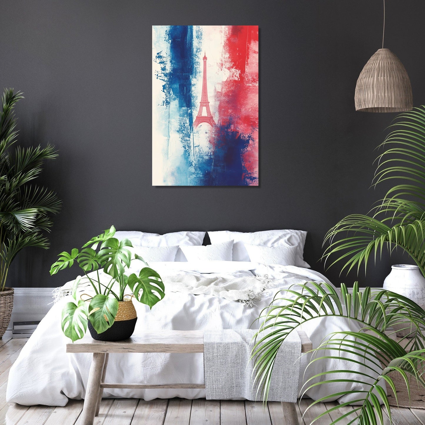 Eiffel Glow Flag Canvas