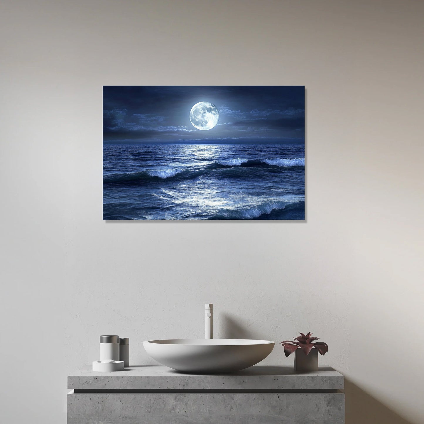Moonlight Wave Whisper Canvas