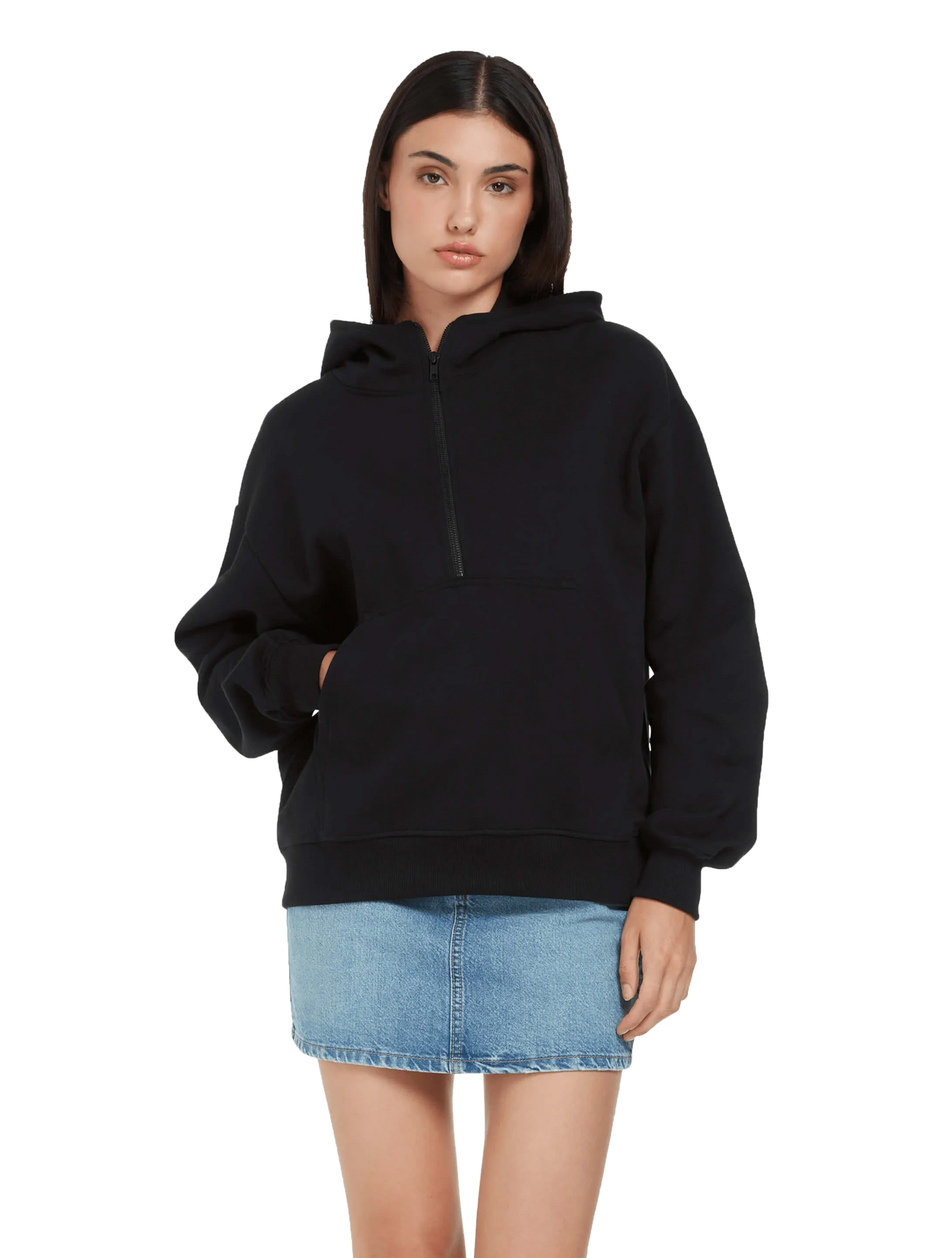 Organic Half Zip Hoodie: Unisex