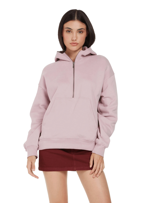 Organic Half Zip Hoodie: Womens