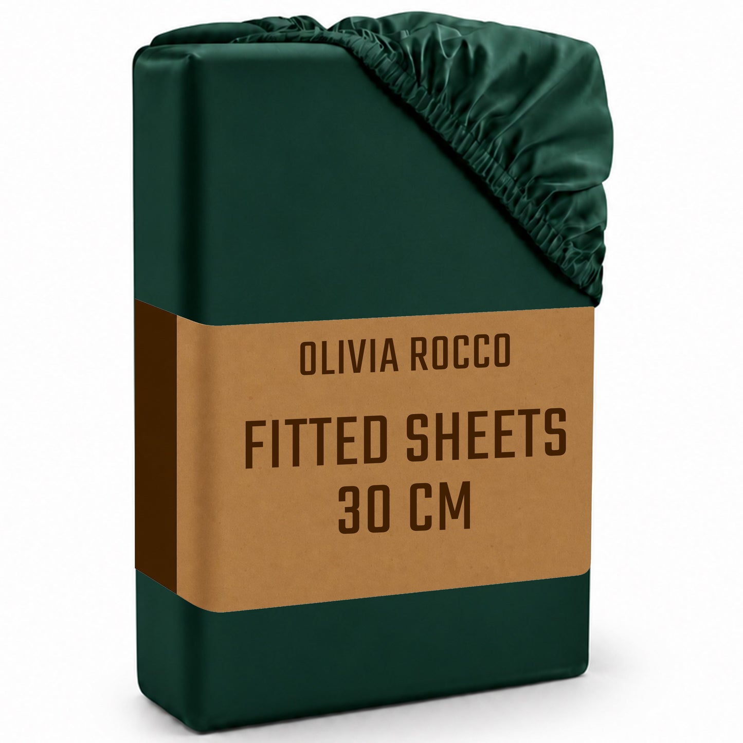 Plain Dye Luxurious Super Soft Fitted Sheets Easy Care Bed Linen Sets Multiple Colours Single Double King 3/4 Sizes by OLIVIA ROCCO