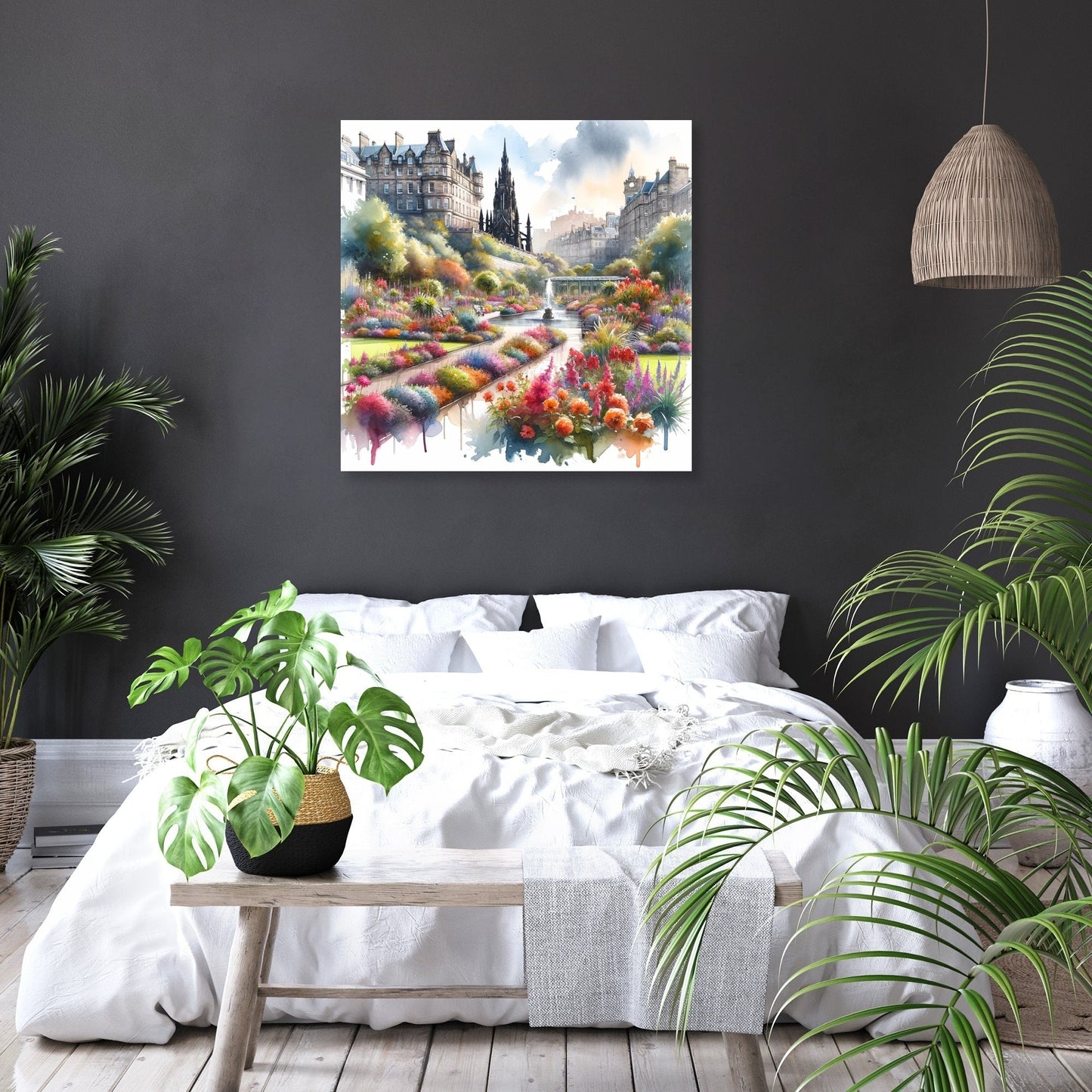 Edinburgh Princes Street Gardens Bloom Canvas